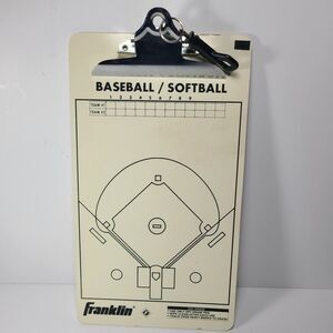 Vintage Franklin Sports Dry-Erase Marker Baseball Lineup Clipboard Board White